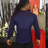 Men's Yoga Shirts - Garment Dyed Orphic V Long Sleeve In Phantom